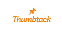 A orange thumbtack with the word " thumbtack ".